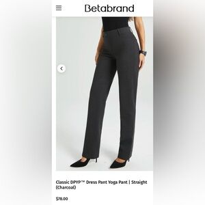 Betabrand Classic Dress Pant Yoga Pant - Charcoal